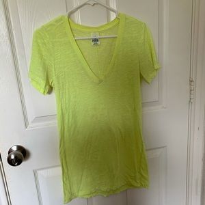 Deep V Bright V neck tee
